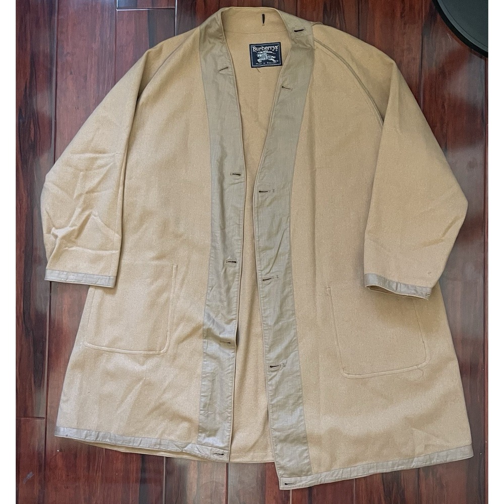 Vintage Burberrys Double Breasted Belted Trench Coat Beige Nova Check Mens 54 XL - Picture 16 of 16